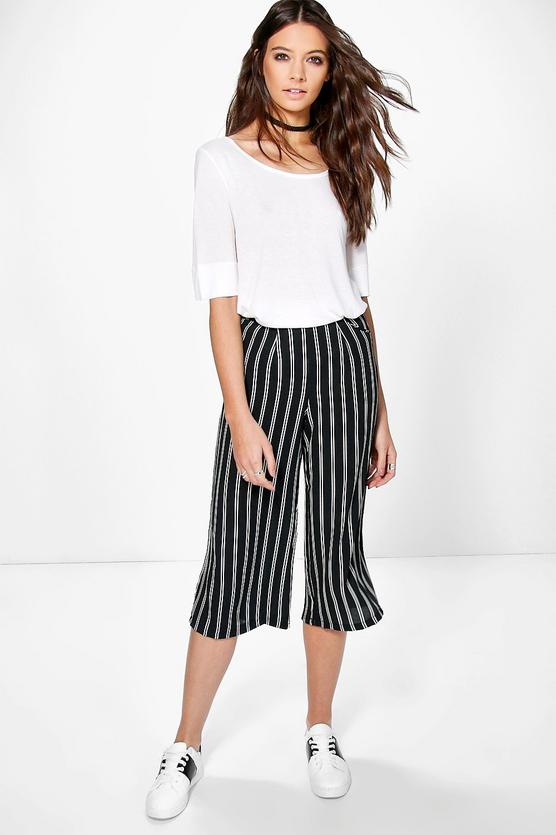 Avianna Mono Stripe Woven Culottes